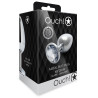 Ouch! Bijou anal Round Gem M 7 x 3.3 cm Argenté-Transparent